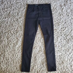 AG Adriano Goldschmied Farrah Skinny High Rise Black Denim Jeans (26)